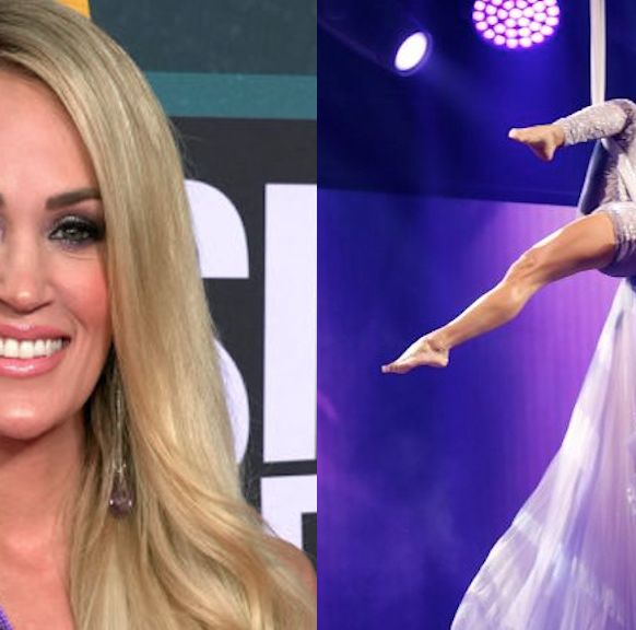 See Carrie Underwood's aerial performance at CMT Awards