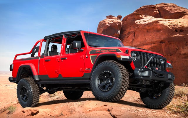 Jeep Red Bare Concept Is a Diesel Gladiator Built for Crawling