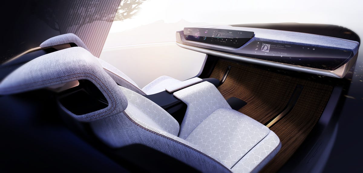 Chrysler shows a futuristic interior concept with giant screens