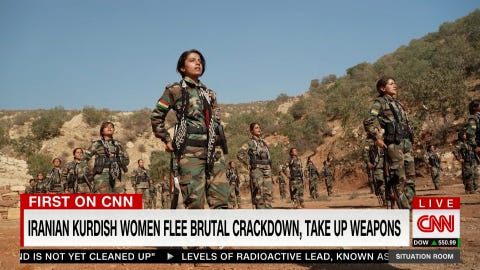 iran protests mahsa amini cnn kurdish women fighters