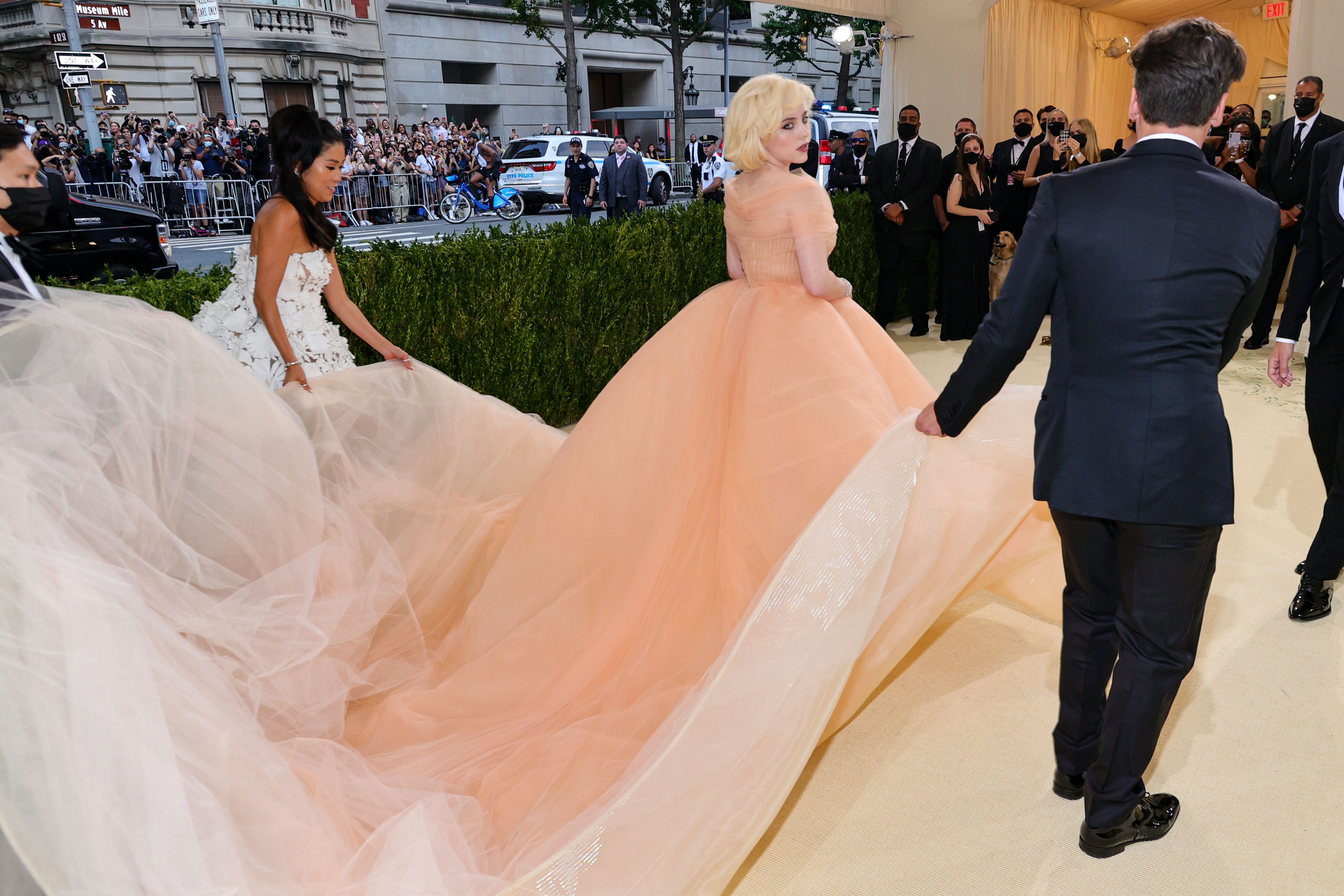 Billie Eilish Wears Nude Princess Dress for the Met Gala in 2021