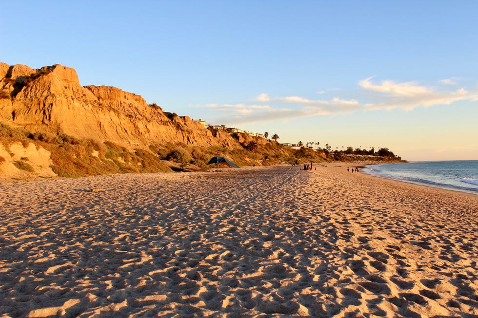 coastal cliffs,scenic view of beach against sky,san clemente state beach,united states,usa