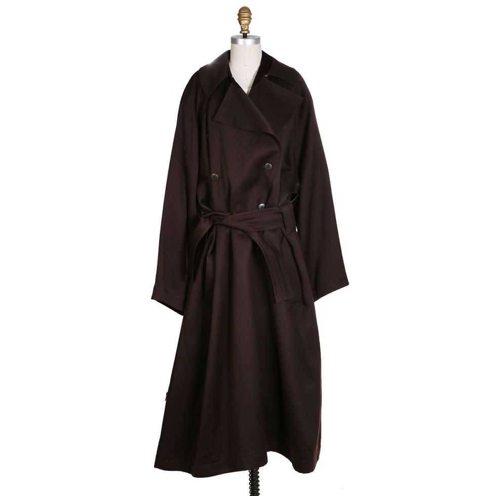 Clothing, Outerwear, Coat, Sleeve, Robe, Trench coat, Dress, Costume, Overcoat, Duster, 