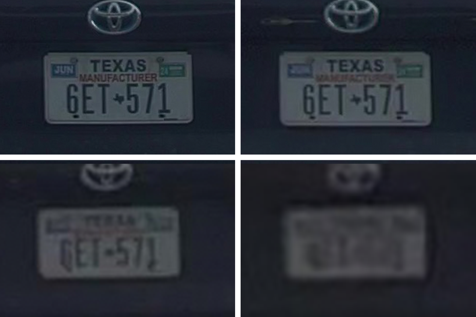a close up of a car license plate