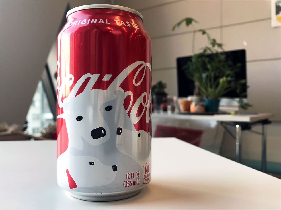 coca-cola polar bear can