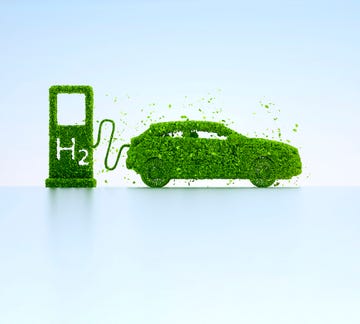 coche cargando con hidrogeno