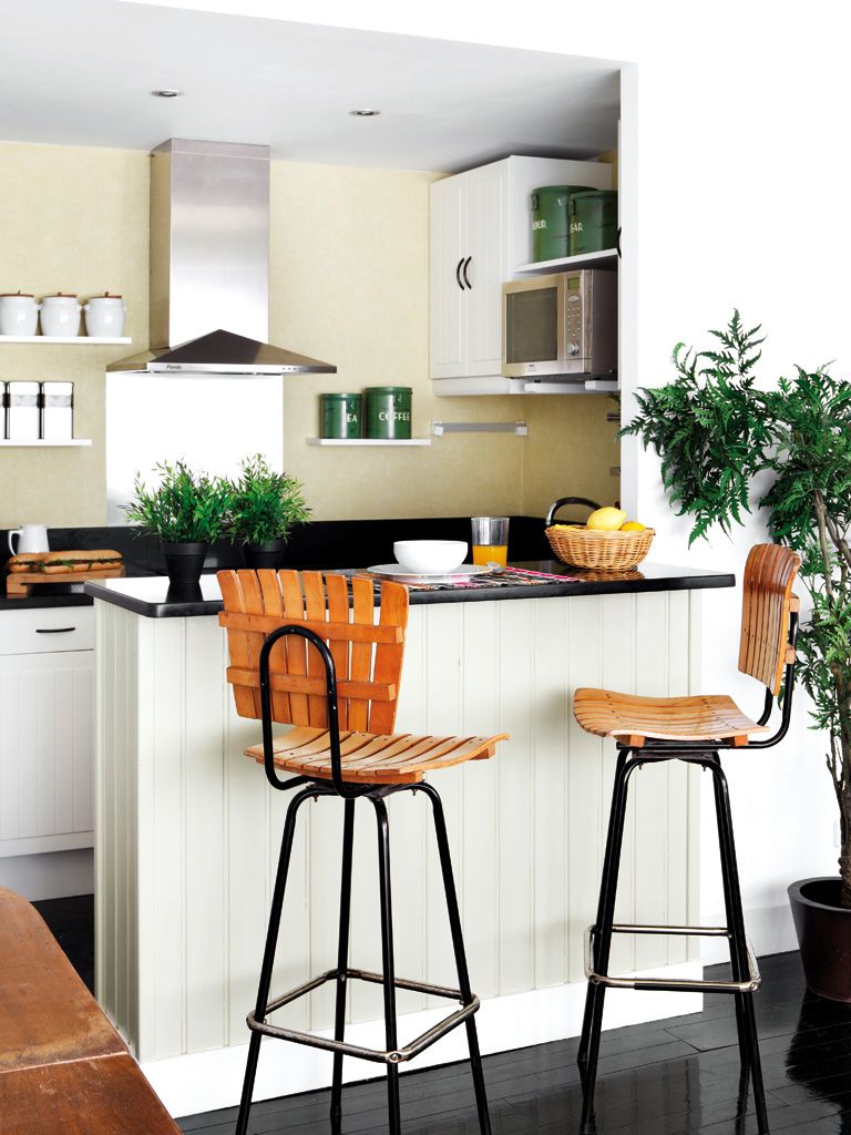 Furniture, Room, Kitchen, Bar stool, Countertop, Property, Interior design, Stool, Yellow, House, 