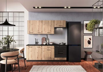 muebles de cocina completa color roble