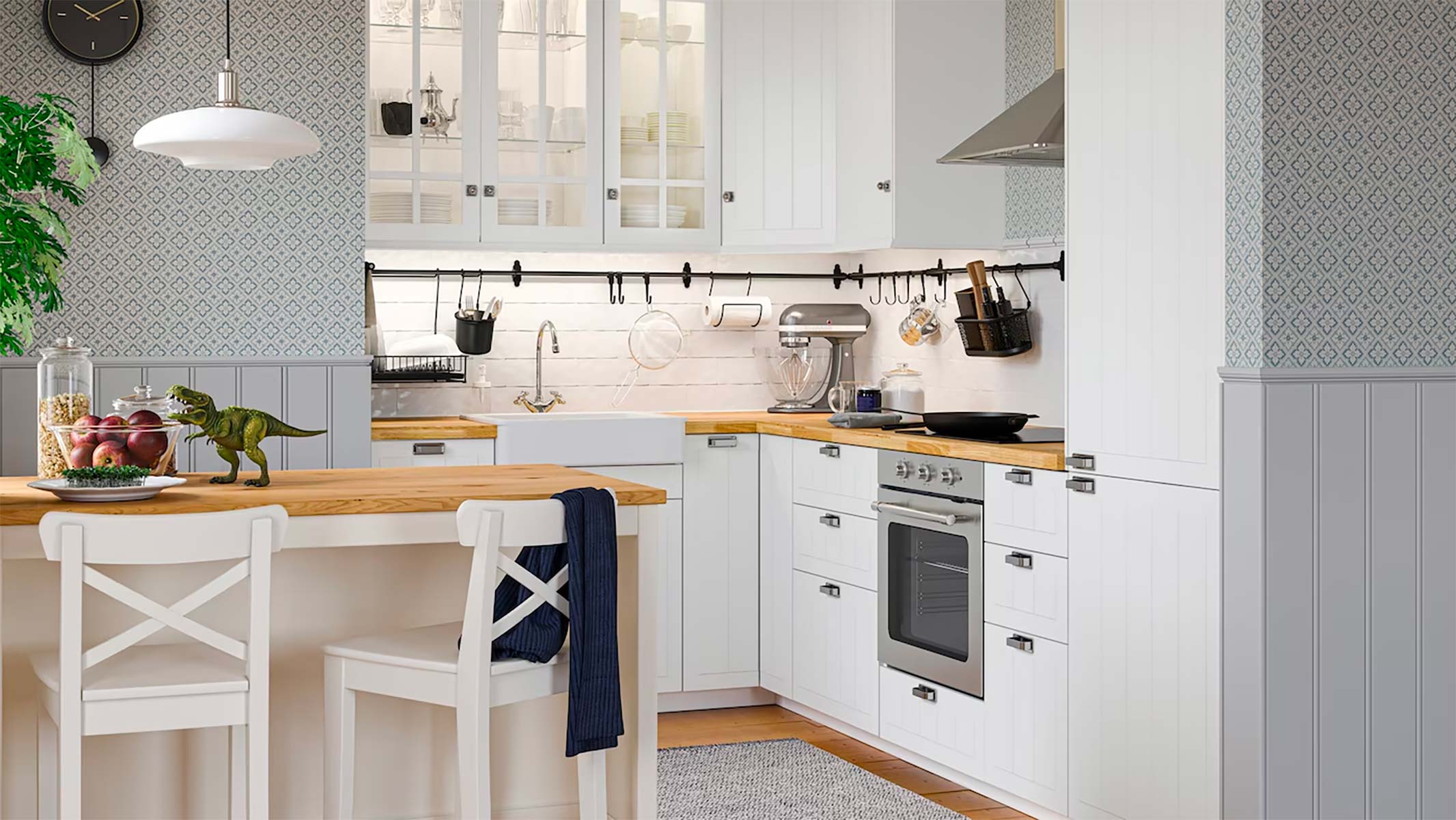 cocina blanca stensund de ikea