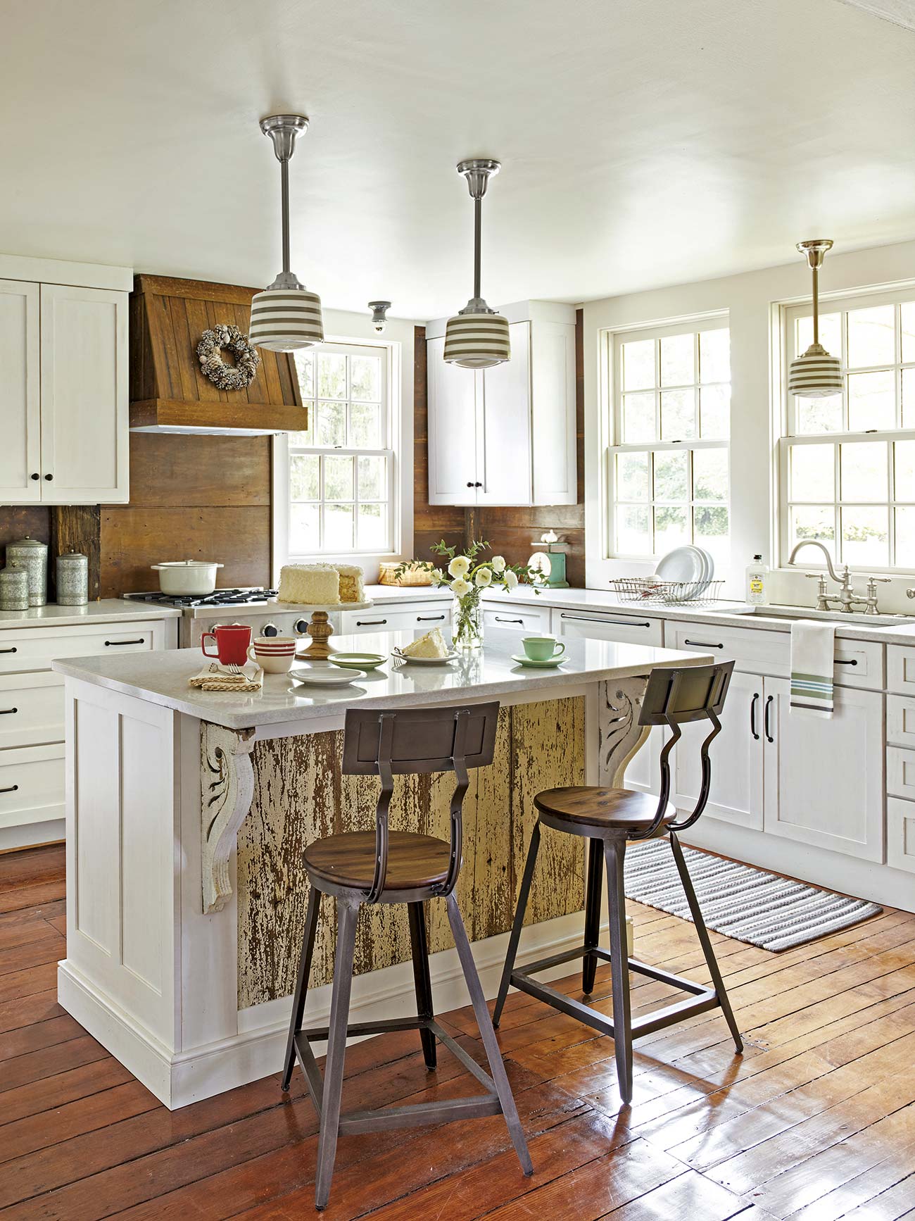 cocina con comedor en isla