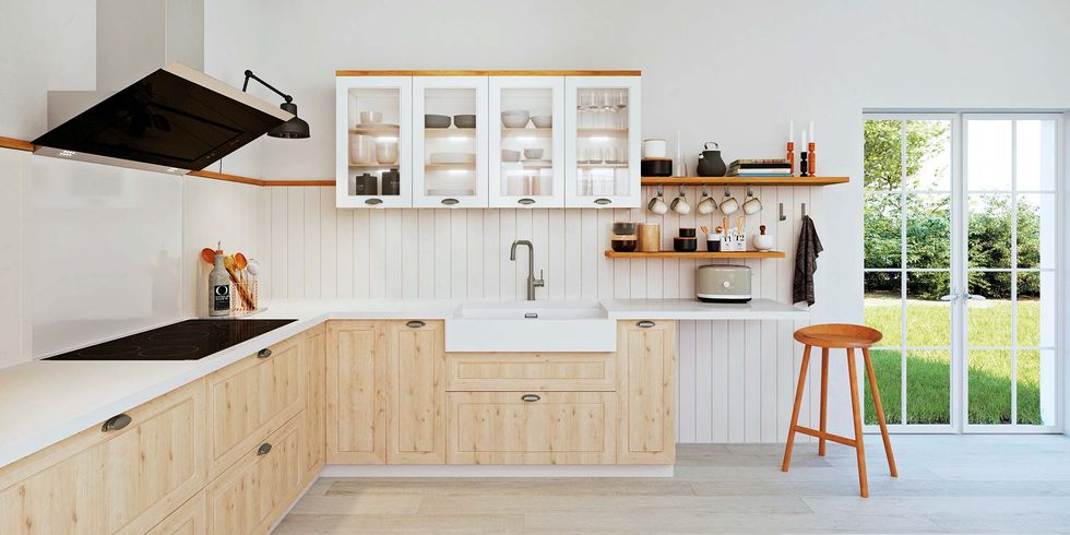 Diseños de cocinas con anaqueles y estantes  Interior design kitchen,  Kitchen interior, Tiny kitchen