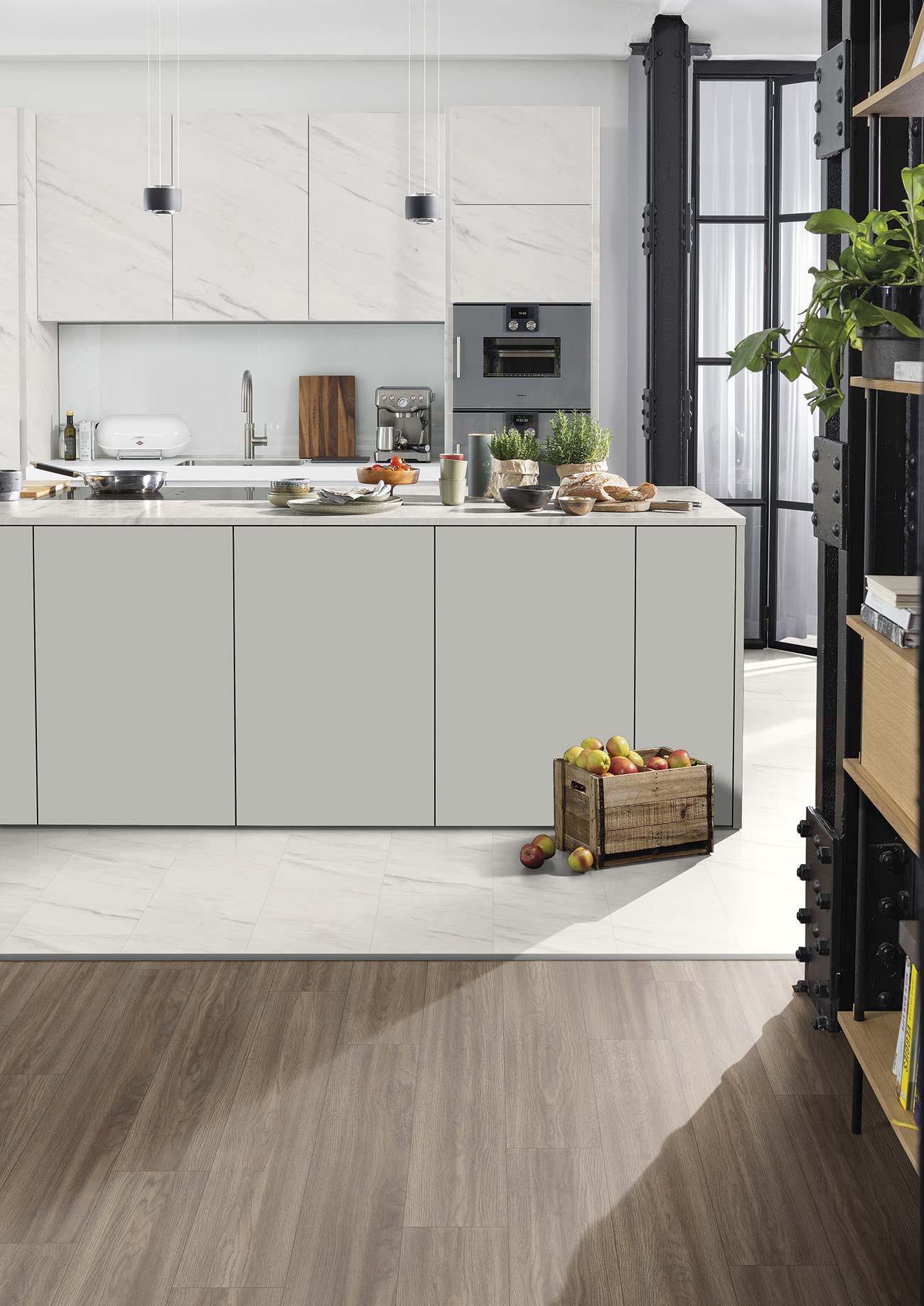 cocina moderna abierta