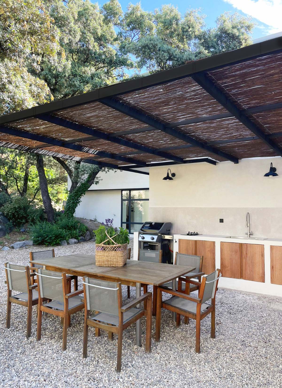 cocina exterior estilo toscana