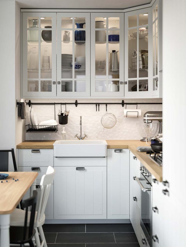 cocina pequeña blanca metod ikea