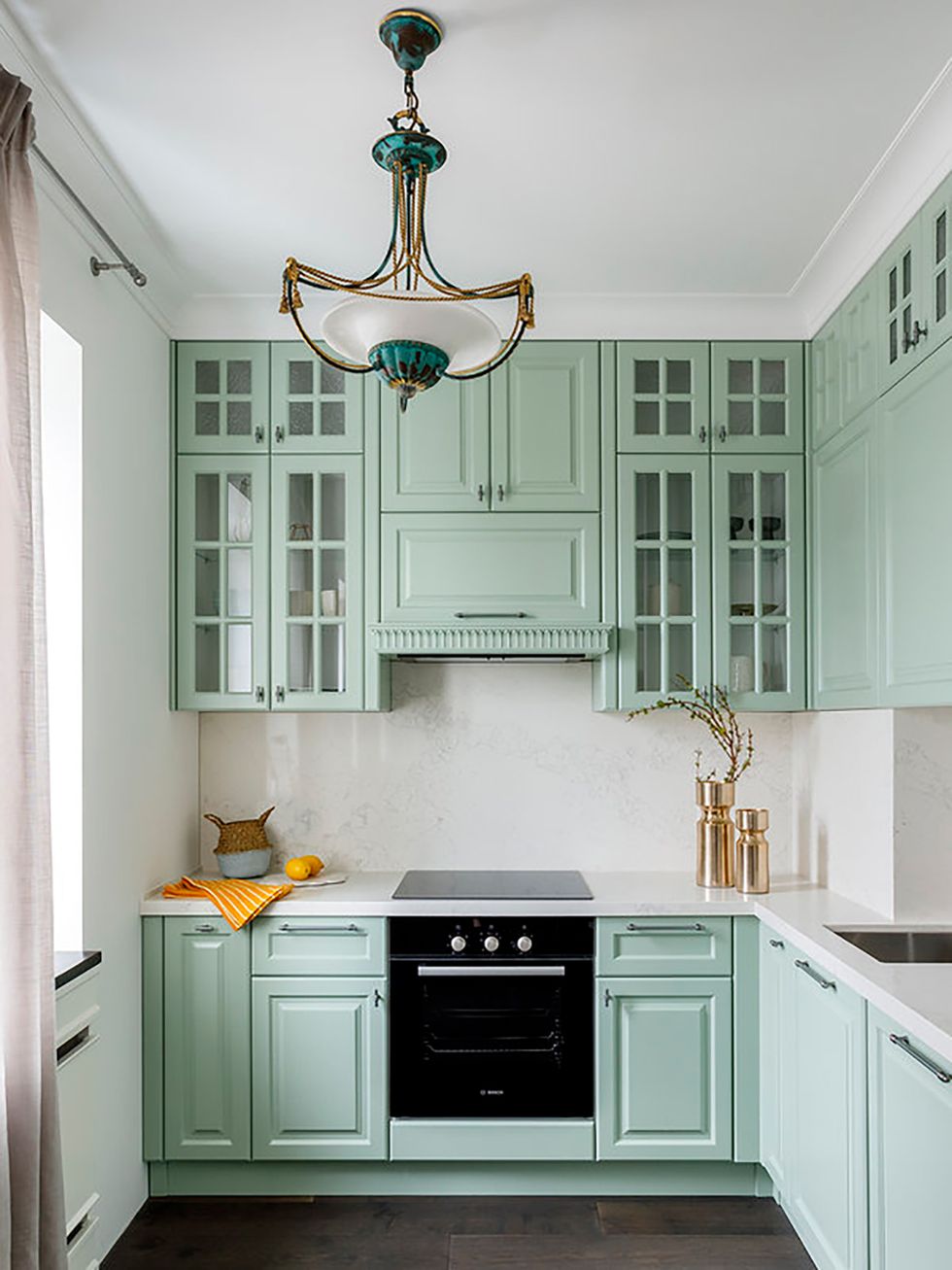 Ideas para pintar los muebles de la cocina  Beautiful kitchen cabinets,  Green kitchen cabinets, Kitchen remodel