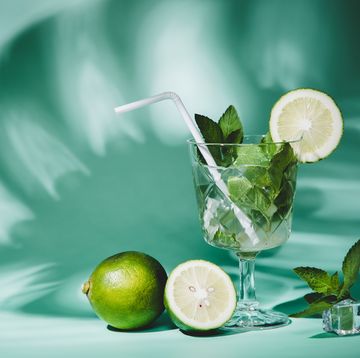 cocktail mojito with fresh ingredients