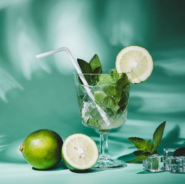 cocktail mojito with fresh ingredients