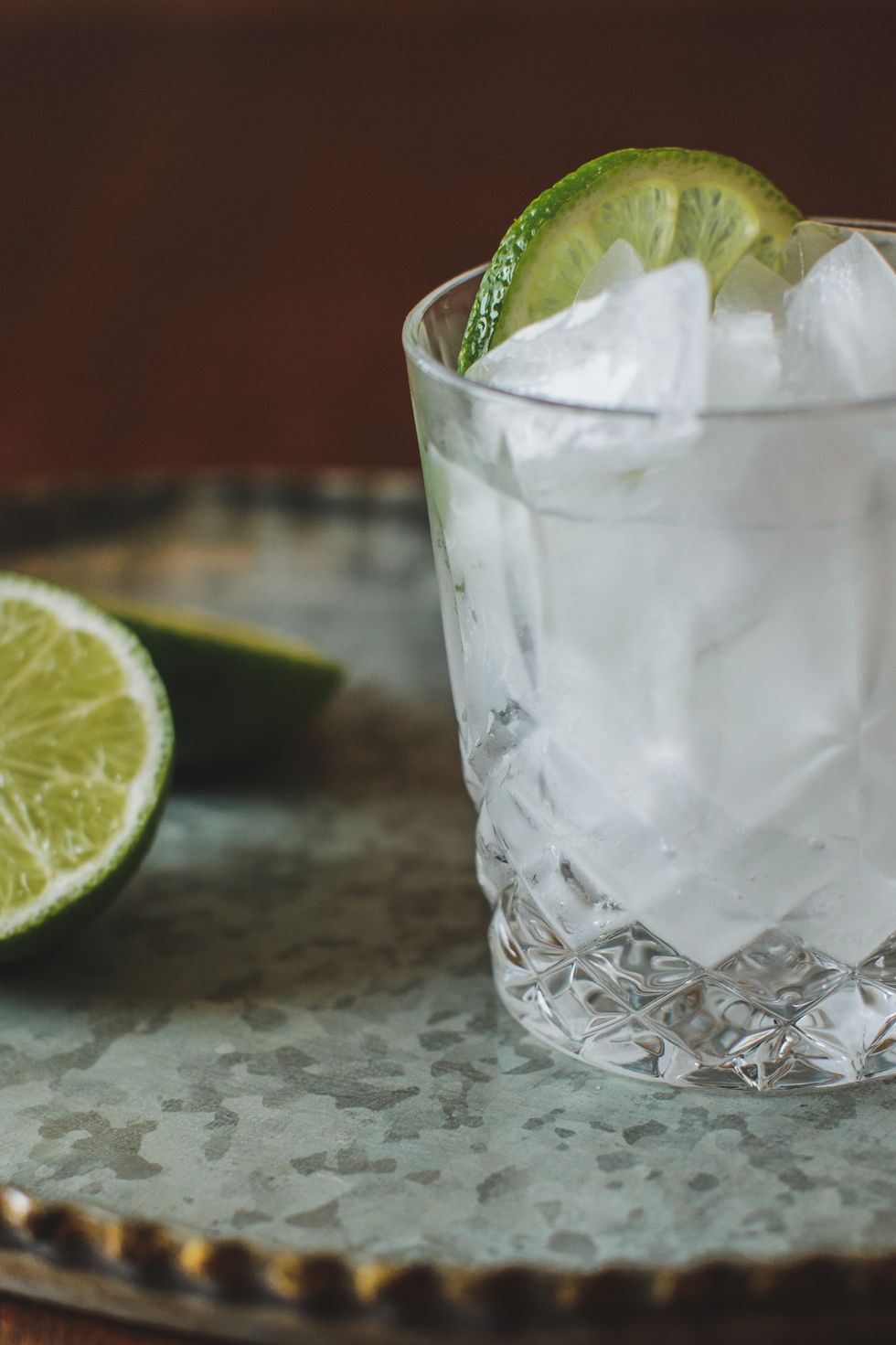 cocktail on tray