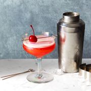 cocktail shaker and cocktail