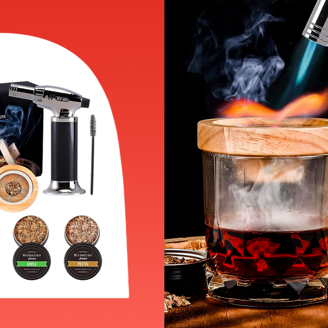 Cocktail Smoker Kit with Torch Wood Chips Old Fashioned Chimney Drink Gifts  Men