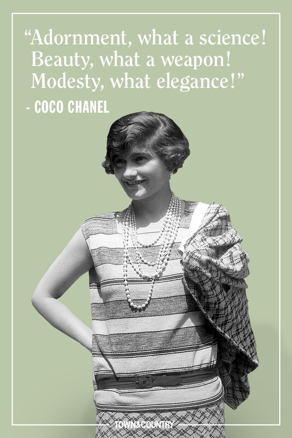 Coco Chanel Elegance Quote Art Print