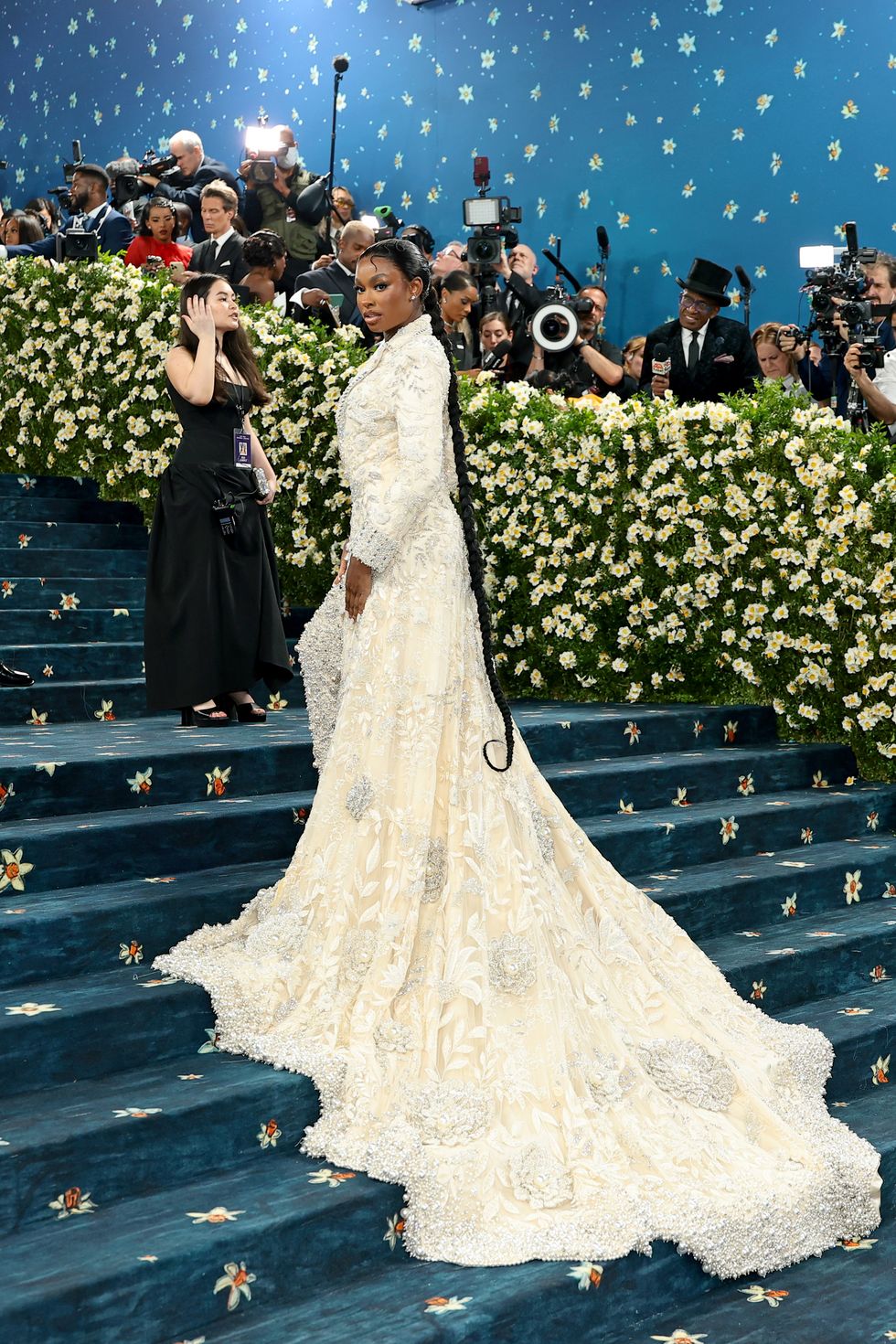 the 2025 met gala celebrating "superfine: tailoring black style" arrivals