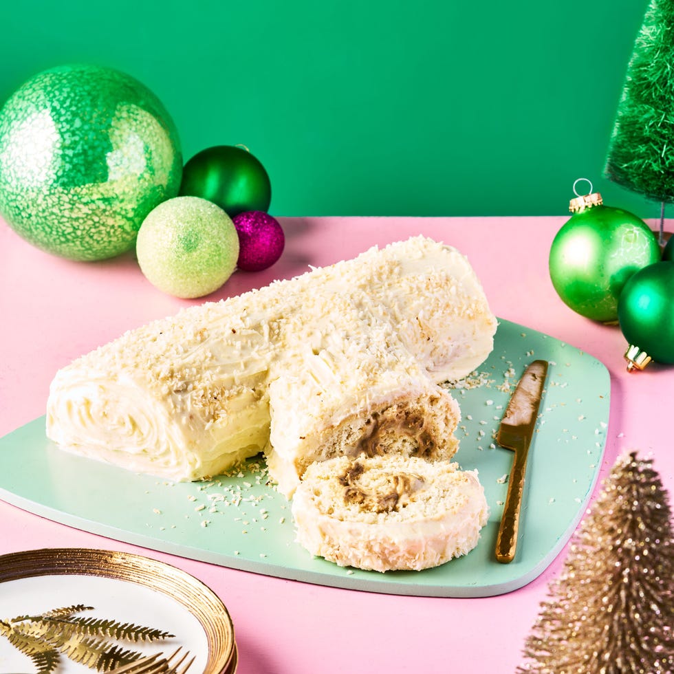 coconut and pistachio log