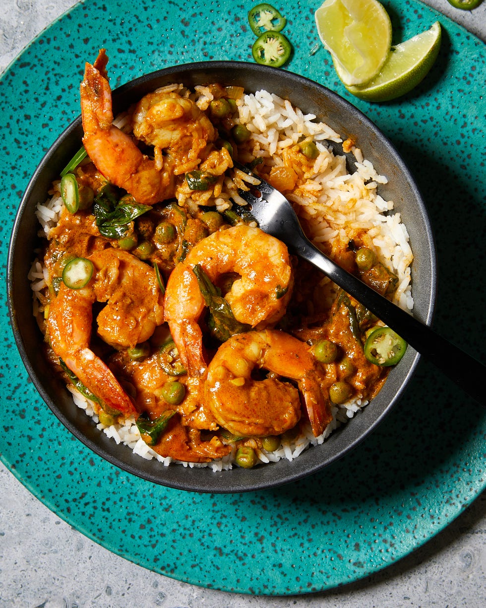 coconut curry shrimp peas