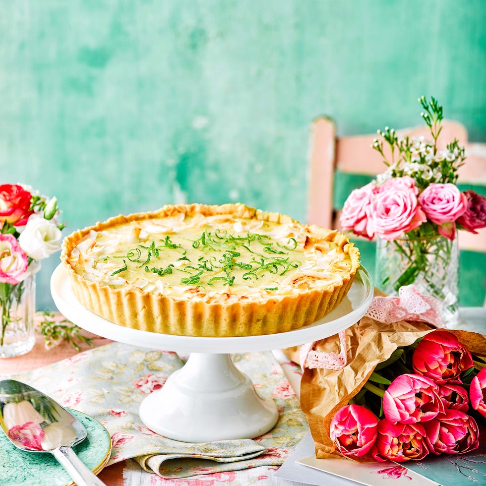 coconut and lime custard tart