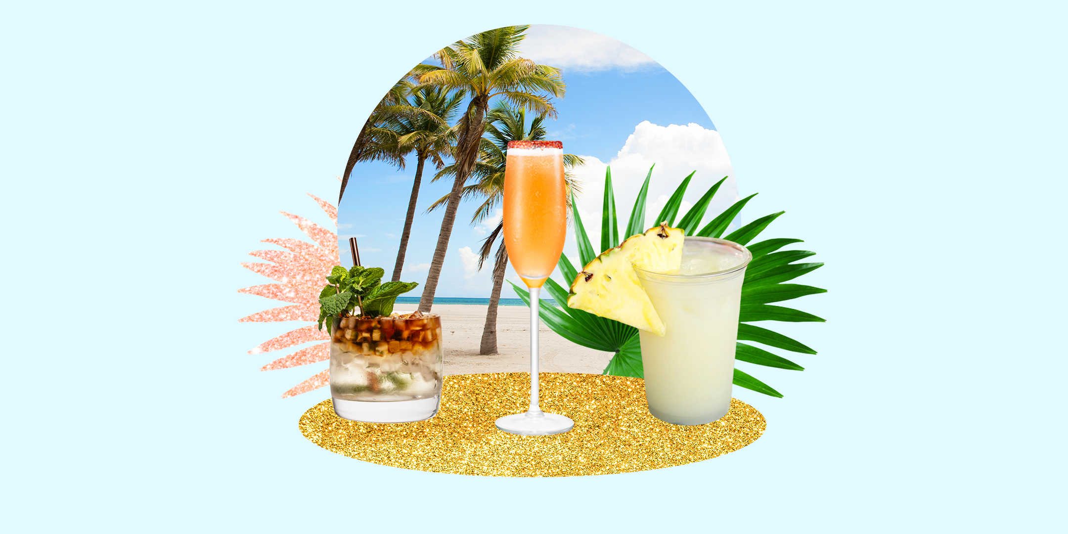 Pineapple Rum & Lemon Lime Soda Drink - Malibu Rum Drinks