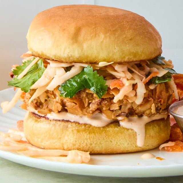 Coconut Shrimp Burgers coconut shrimp burgers with cabbage slaw