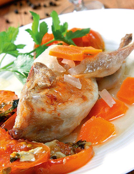 codornices con tomates aromÁticos