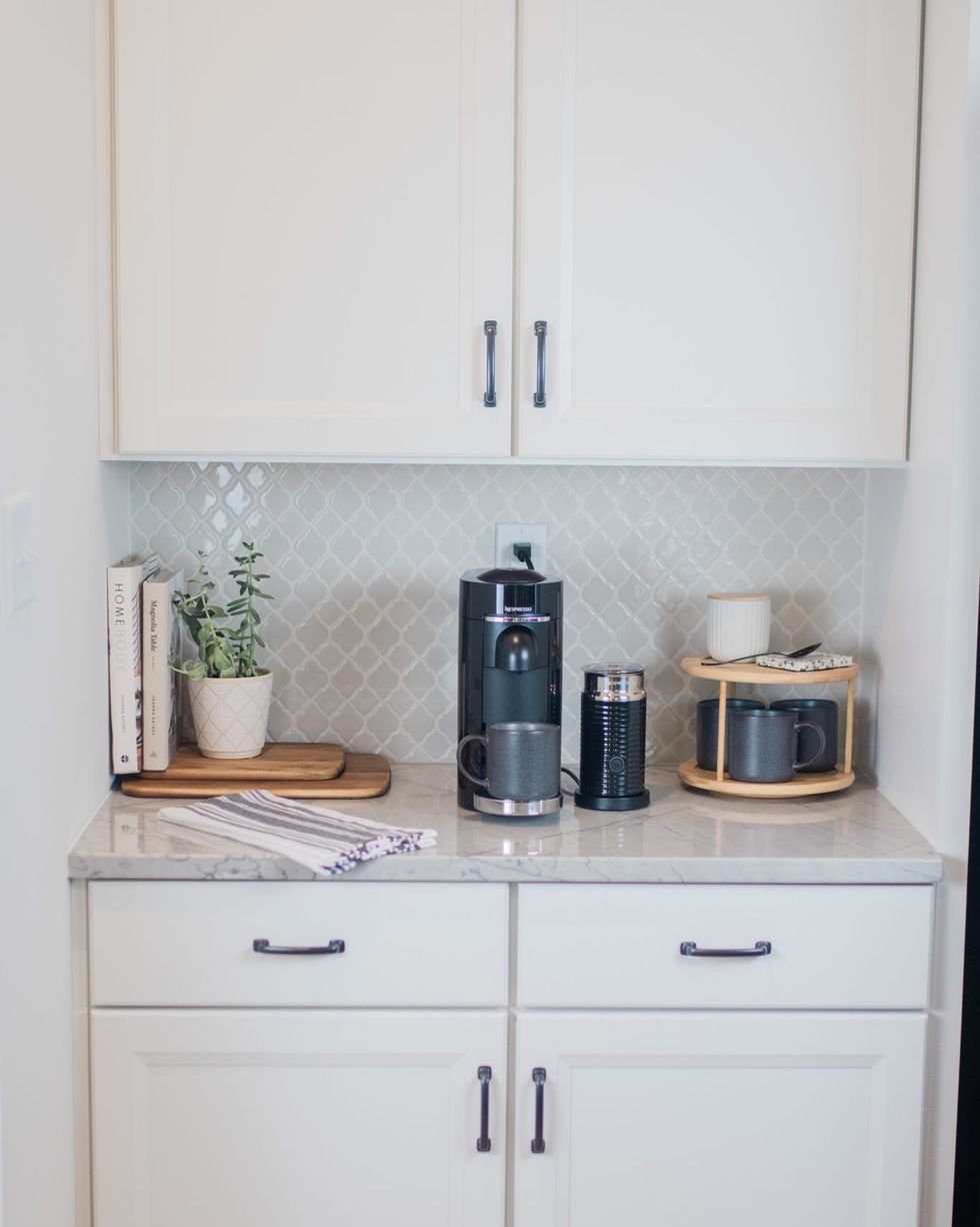 DIY Small Space Coffee Bar Ideas For A Kitchen Counter - Intentional  Hospitality