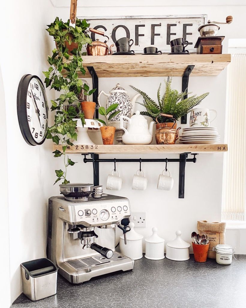 Mini Round Organizer  Coffee bar home, Diy coffee station small spaces, Coffee  bars in kitchen