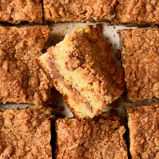 coffee cake with a crumbly topping