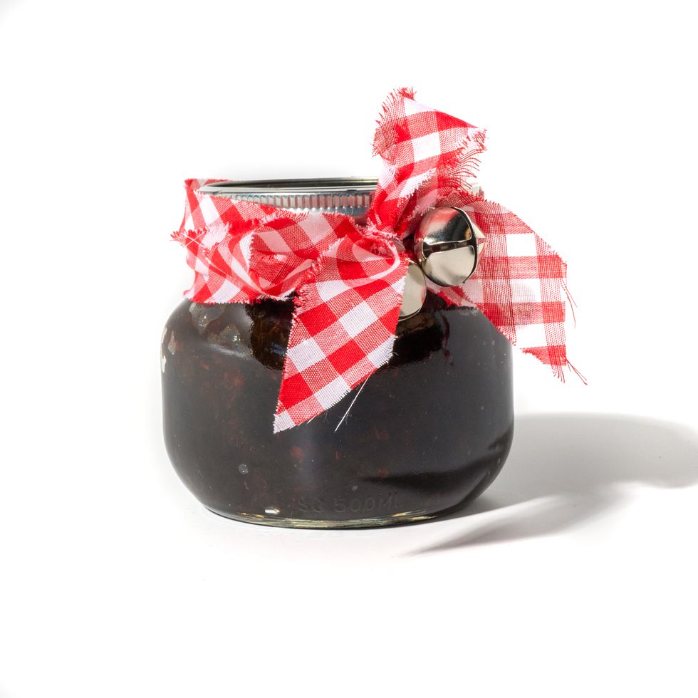 coffee compote in a mason jar, edible gifts
