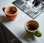 coffee being made at tucker silk mill in easton, pa, february 2020