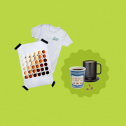 coffee mugs, shirt and art