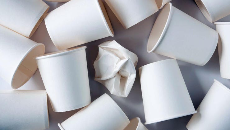 paper cups. So. Many. Paper Cups.