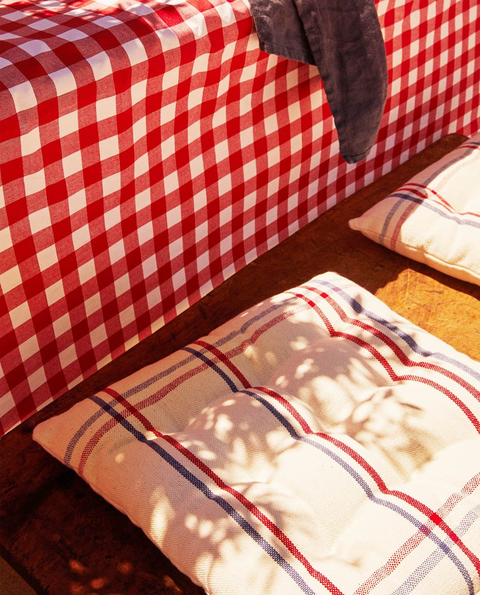 cojín relleno para silla hilo tintado rayas