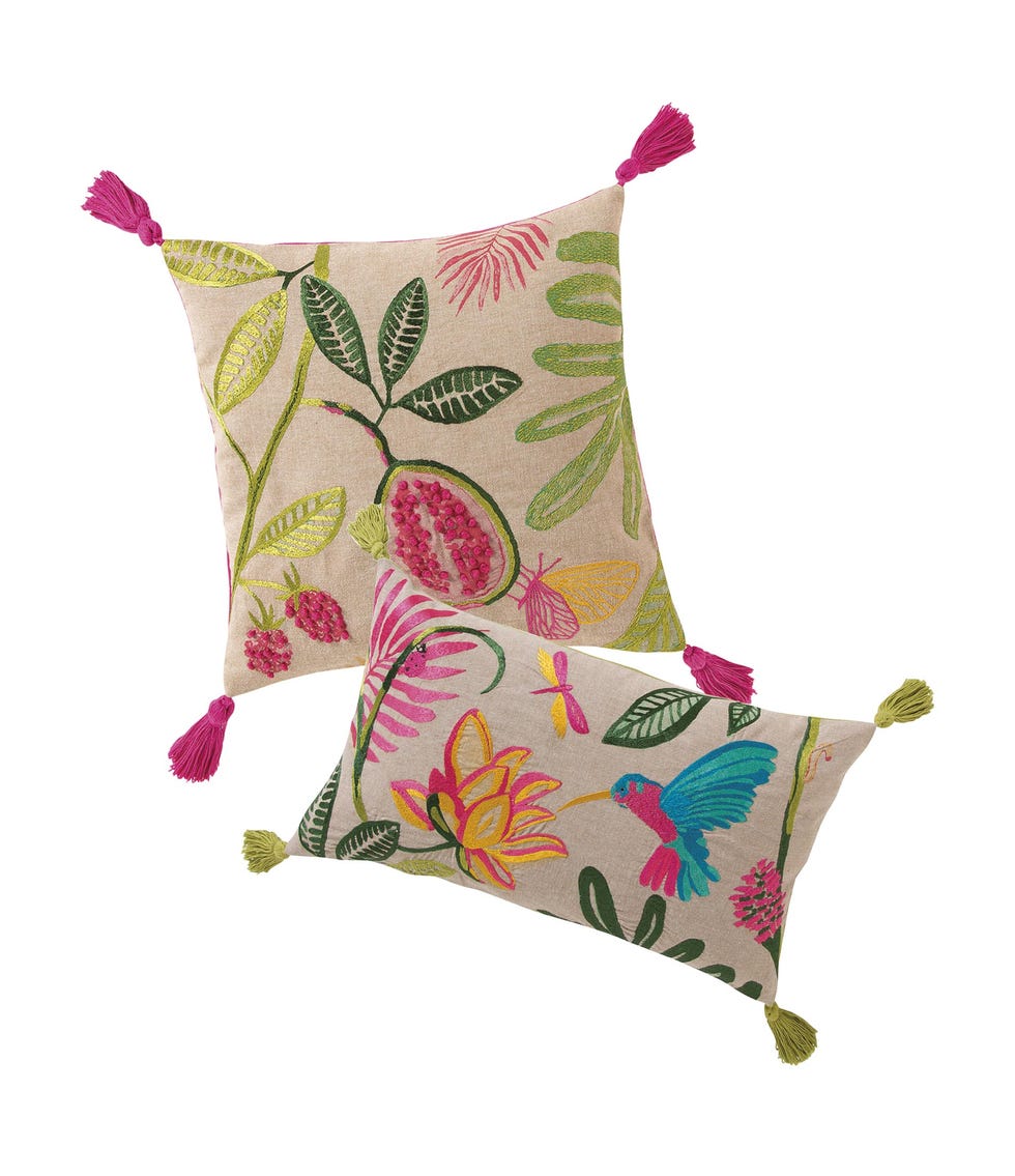 cojines con dibujos de flores