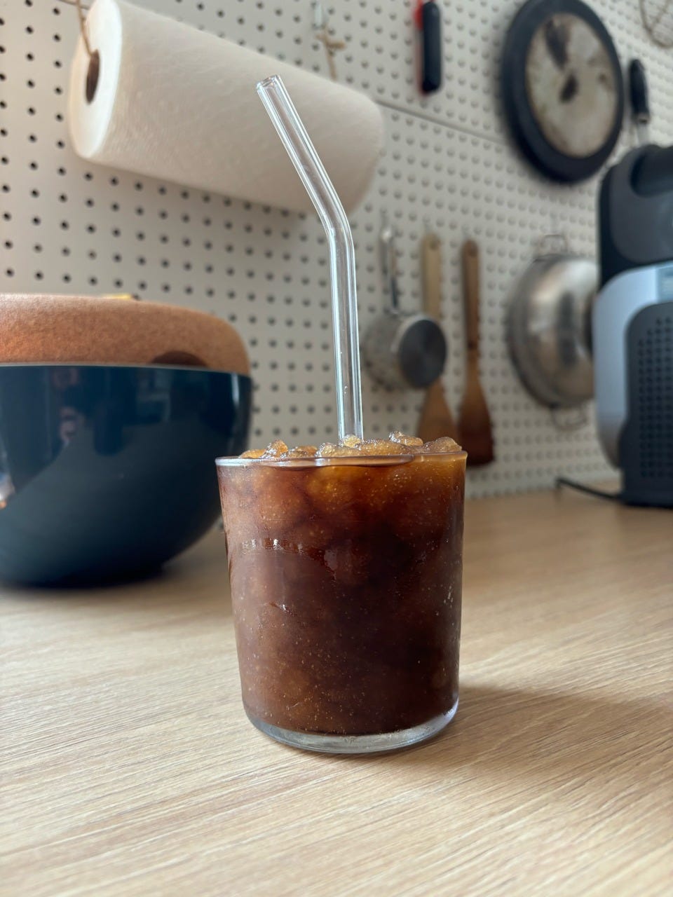 coke slushy in a glass