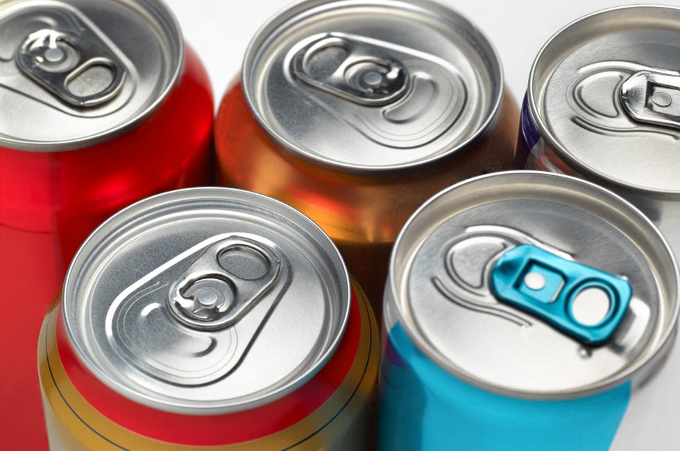 Cola soda fizzy drinks cans