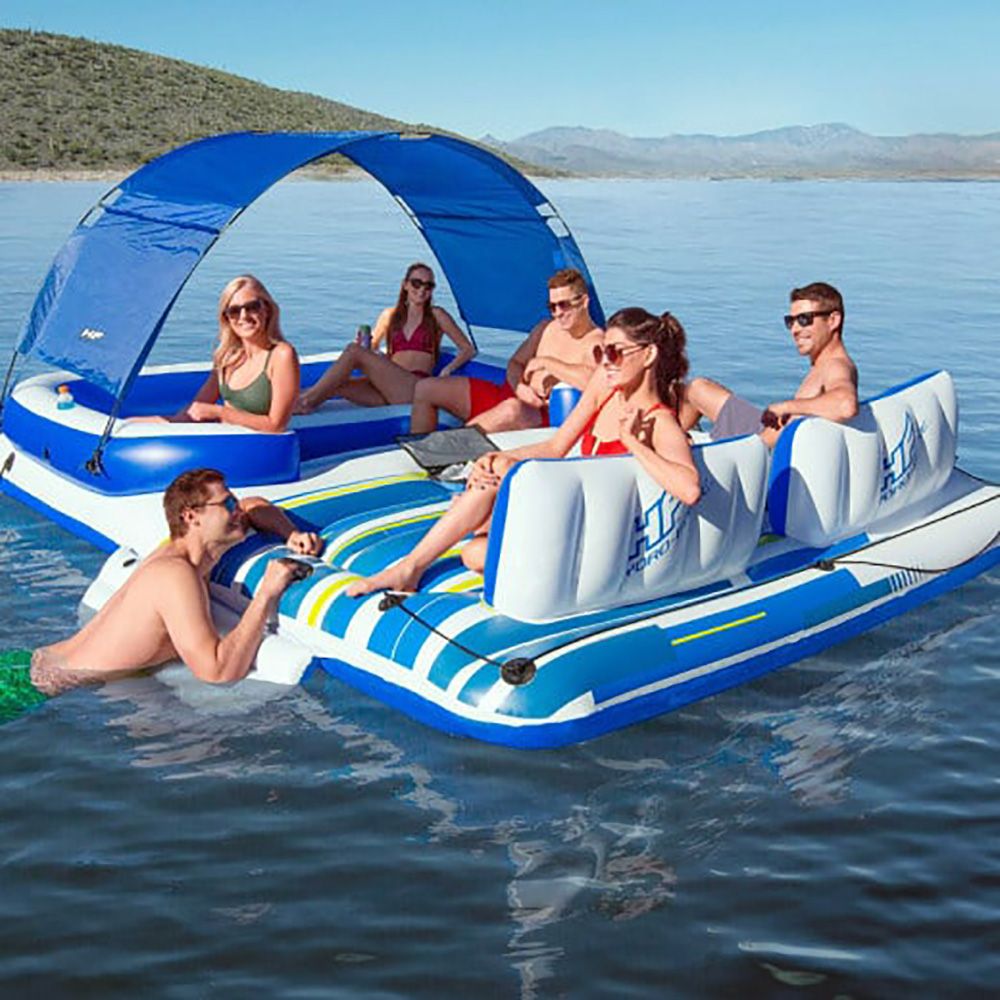 Oemge Colchoneta Hinchable Para Piscina O Playa 183X69Cm Azul