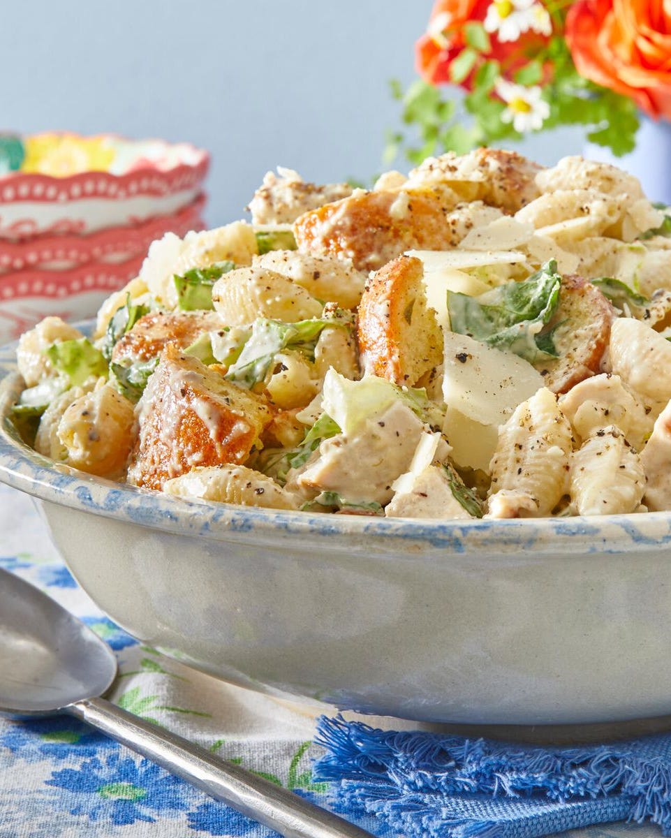 cold lunch ideas chicken caesar pasta salad