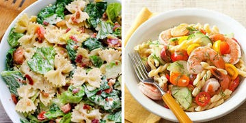 Dish, Food, Cuisine, Pasta salad, Salad, Ingredient, Vegetable, Rotini, Pasta, Produce, 