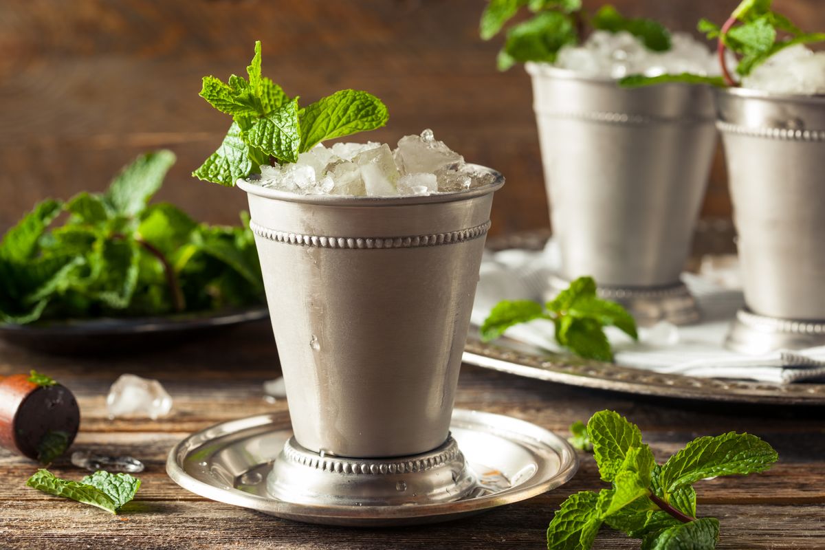 cold refreshing classic mint julep