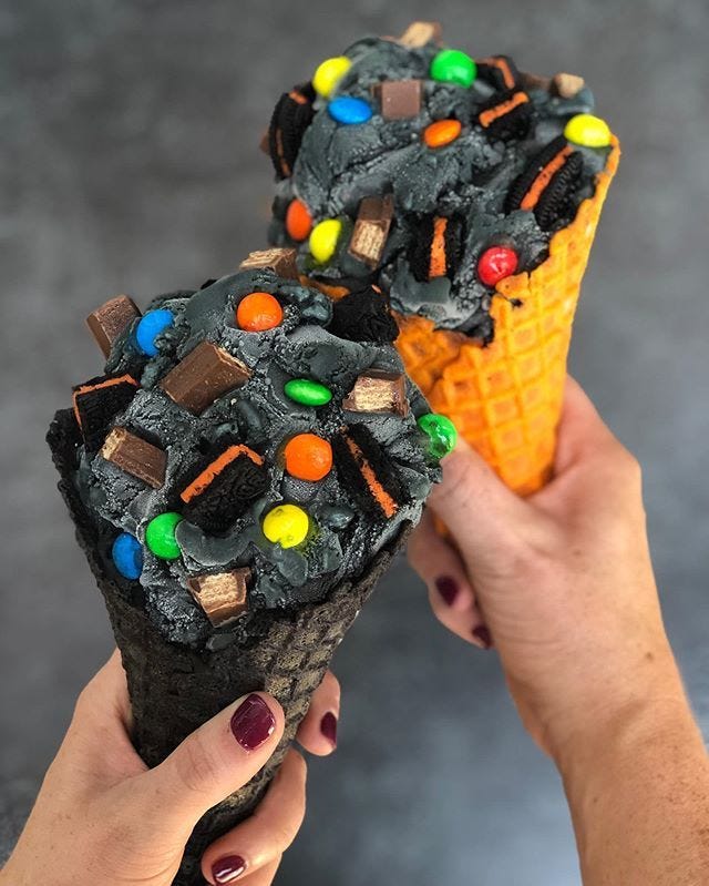 Hand, Ice cream cone, Frozen dessert, Dessert, Confectionery, 