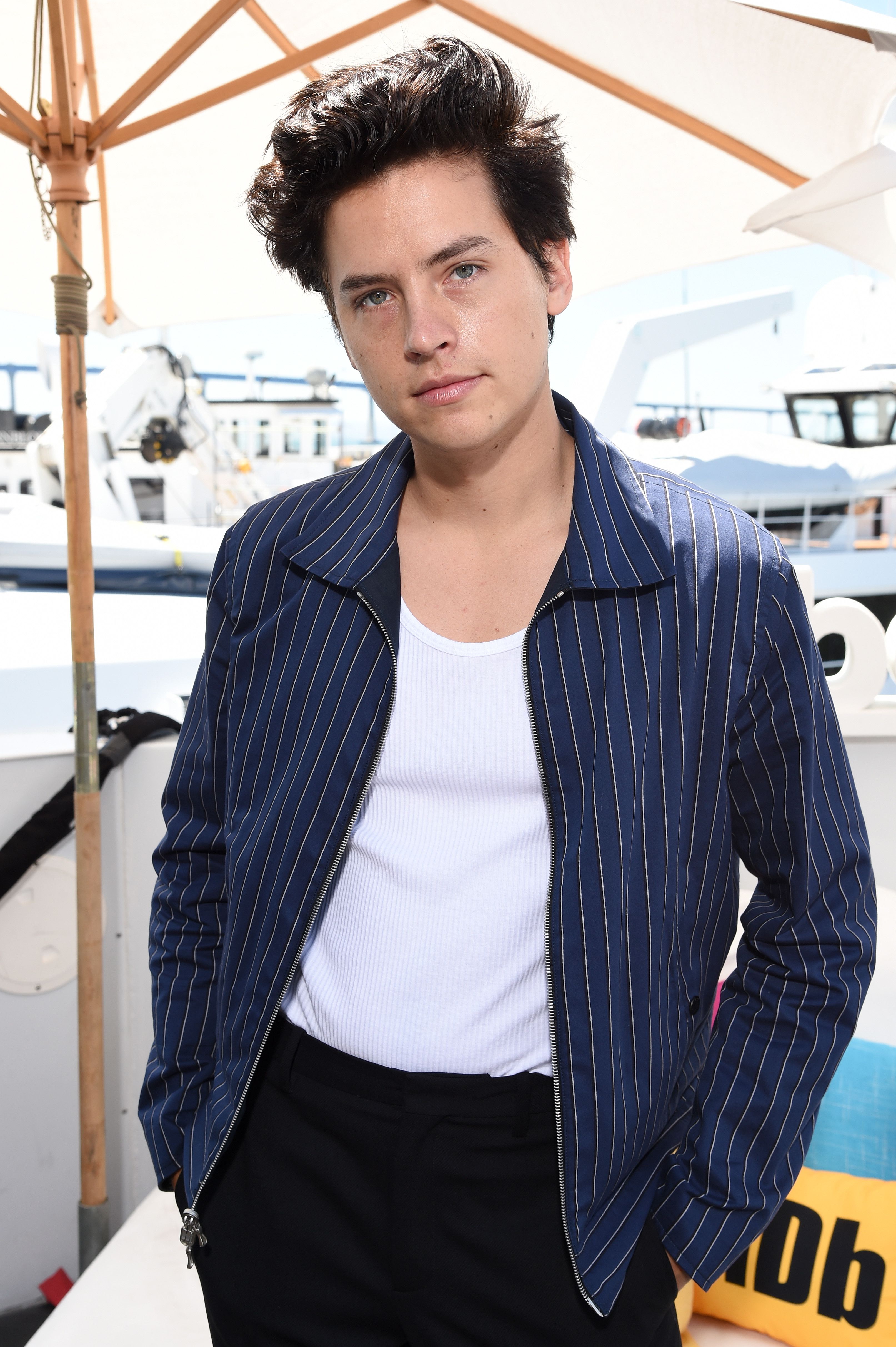 Cole sprouse denim fashion jacket