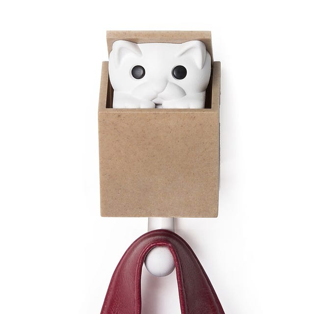 colgador con figura de gato